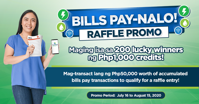 Mag-bills pay at maging isa sa 200 lucky winners ng Php1,000 credits!