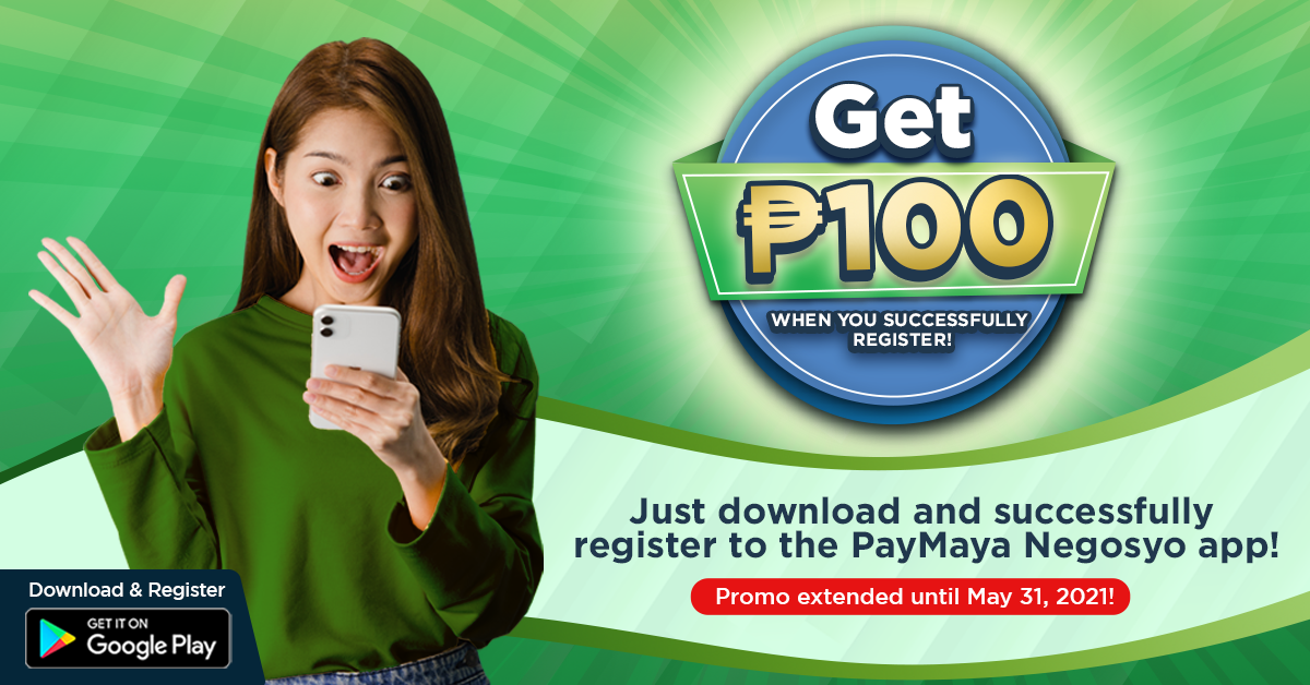 GET P100 WHEN YOU SUCCESSFULLY REGISTER!