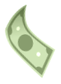 paper bills floating 2